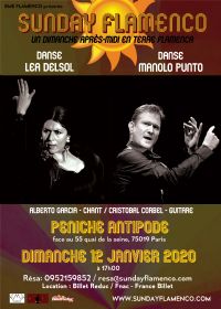 spectacle Sunday Flamenco. Le dimanche 12 janvier 2020 à Paris19. Paris.  17H00